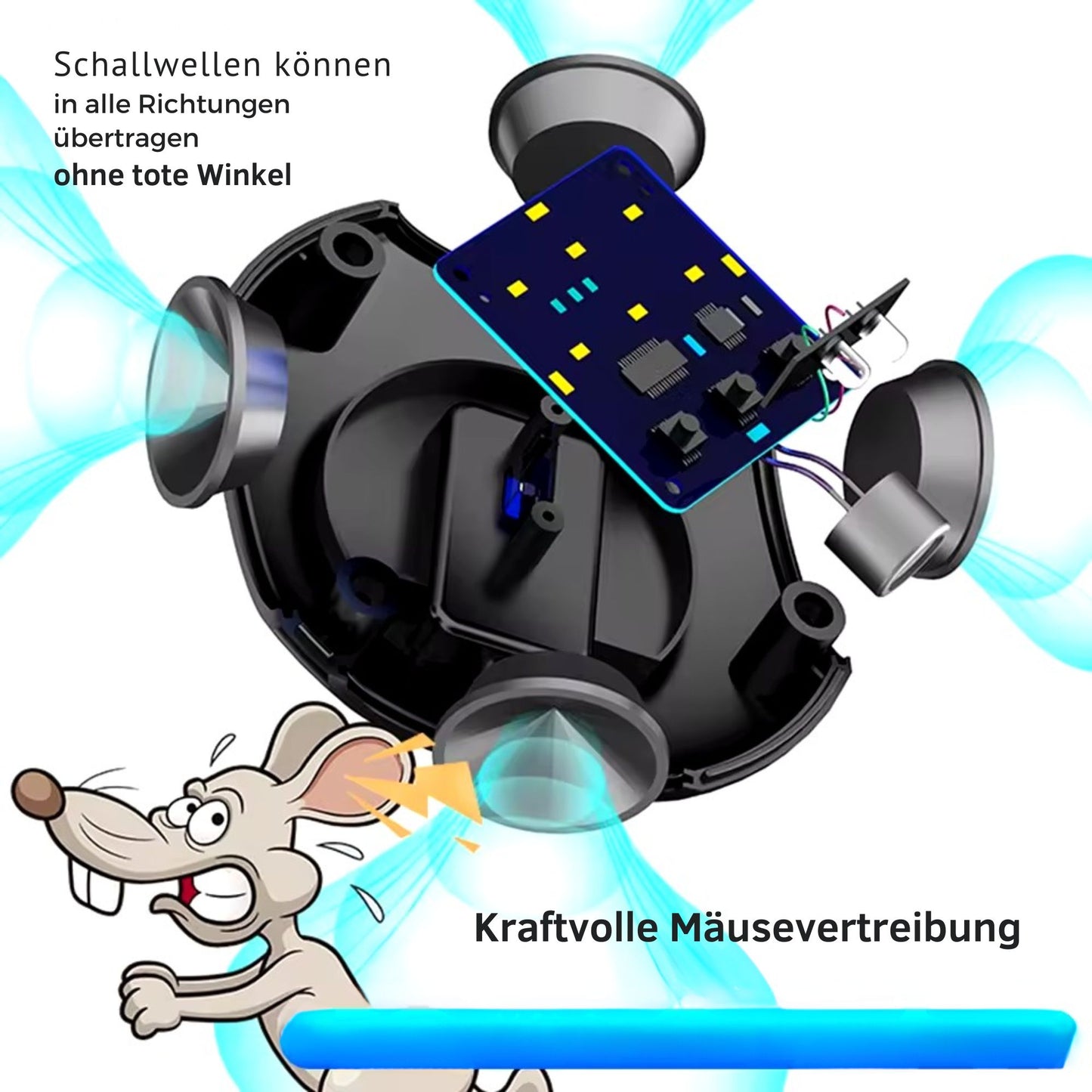 Vier-in-Eins-Ultraschall-Schädlingsbekämpfer 300m²